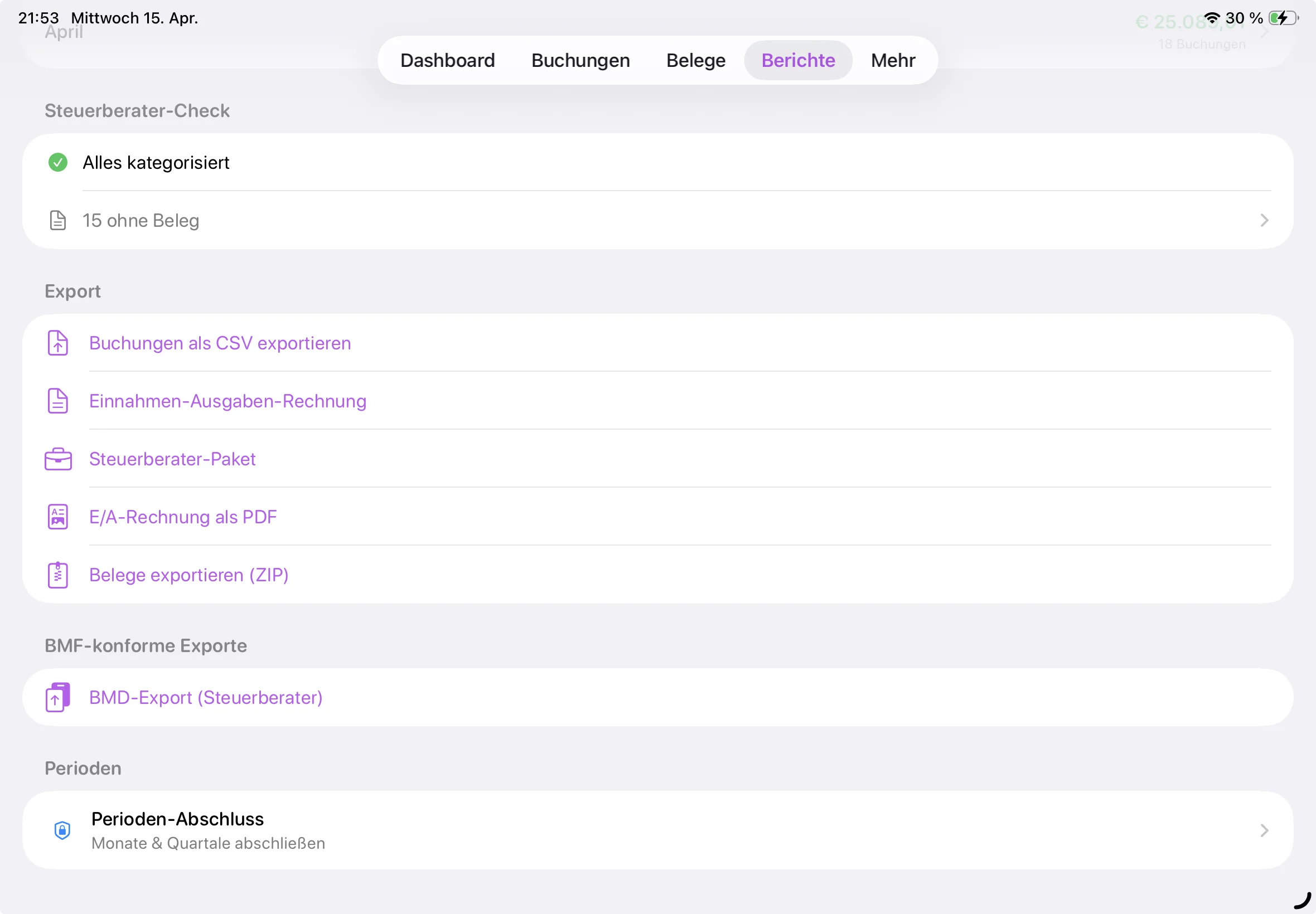Auswertungen — Accounted.